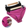 Freesia Classic V Shape Cotton Panty - Purple Black Combo