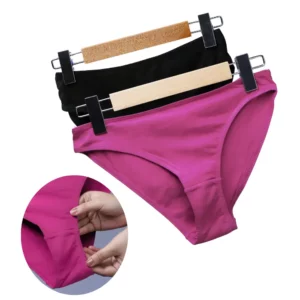 Freesia Classic V Shape Cotton Panty - Purple Black Combo