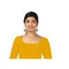 Mustard yellow blouse front