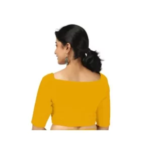 Mustard yellow blouse back