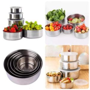 5Pcs Stainless Steel Mixing Bowls Set with Lids