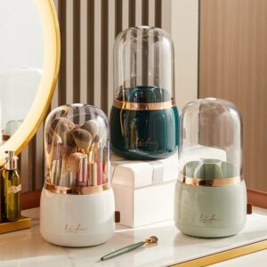 360° Rotating Portable Makeup Brushes Holder