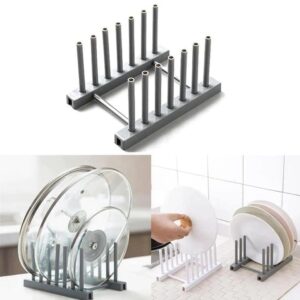 Kitchen Organizer Pot Lid Rack Stainless Steel