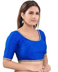 Blue Half Sleeve Blouse