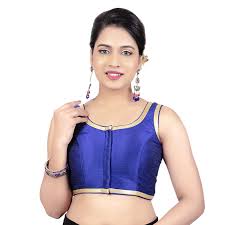 Blue Sleeveless Blouse