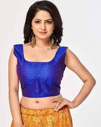Blue Sleeveless Blouse