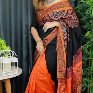 ধুপিয়ান হাফ সিল্ক শাড়ি।