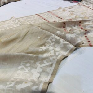 Indian Khadi Jamdani Saree.
