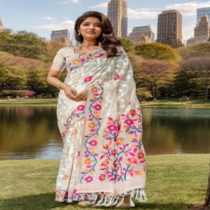 Indian Tantuj Silk Saree.